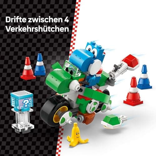 LEGO Super Mario: Mario Kart – Yoshi-Bike, Nintendo Abenteuer-Set zum Sammeln, Geschenk für Kinder, Jungen, Mädchen und Gamer ab 7 Jahren, Sammlerstück mit Yoshi Figur – Bild 5