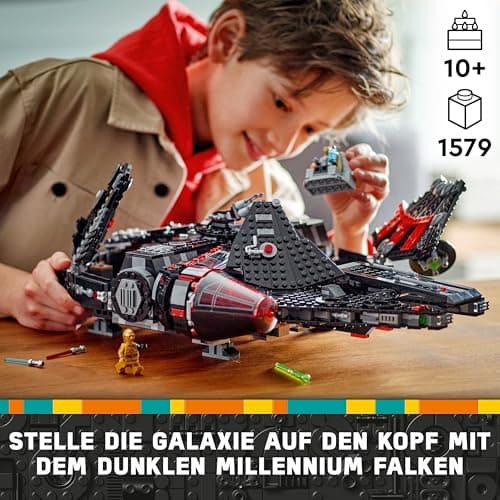 LEGO Star Wars 75389 Der Dunkle Falke – Spielzeug zum Ausstellen mit federbetriebenen Shootern, Kanonen und 6 Minifiguren, darunter C-3PO – Bild 3