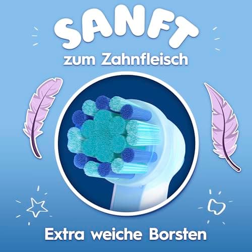 Oral-B Pro Kids Frozen Elektrische Zahnbürste für Kinder — Electric Toothbrush ab 3 Jahren inkl. 1 Aufsteckbürste, Reise-Etui und 2 Putzmodi für Zahnpflege, Blau/Lila – Bild 5