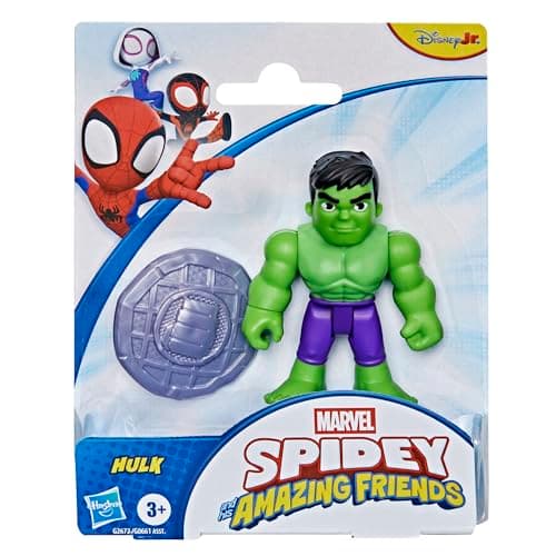 Marvel Spidey und Seine Super-Freunde Hulk Spielzeug mit Accessoire, 7,6 cm große Action-Figur – Bild 4