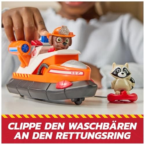 PAW PATROL Fire Rescue - Zumas Rettungsboot mit Zuma Hundefigur und Waschbärenfigur, Spielzeug für Kinder ab 3 Jahren – Bild 5