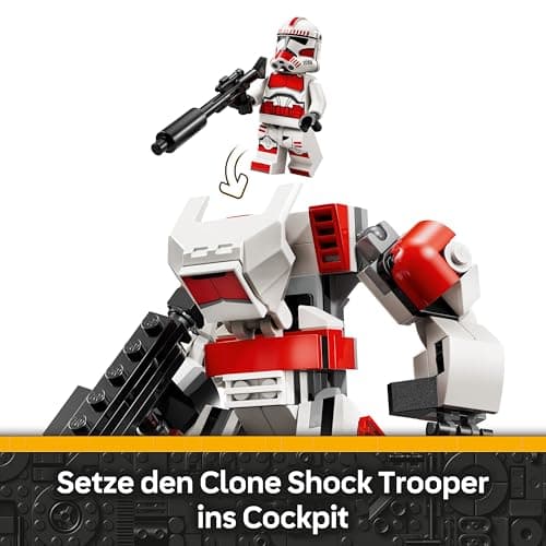 LEGO Star Wars Klon-Schocktruppen Mech - Bewegeliche Actionfigur mit Blastergewehr & Minifigur – Bild 6