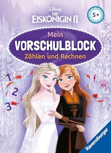 Disney Die Eiskönigin 2 Mein Vorschulblock Zählen und Rechnen - Konzentration, Erstes Rechnen, Rätseln für Kinder ab 5 Jahren – Bild 3