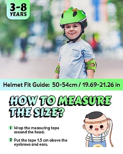 VICTGOAL Fahrradhelm Kinder zu Radsport Niedliche Cartoon 3D Gestaltet Kinderhelm für Fahrrad Skateboard Rollschuh für Jungen und Mädchen Verstellbare Größe – Bild 5