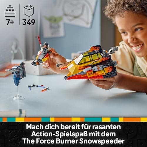 LEGO Star Wars The Force Burner Snowspeeder – Spielzeug zum Bauen und Sammeln mit 3 Minifiguren mit Lichtschwertern & Speederbike – Bild 4