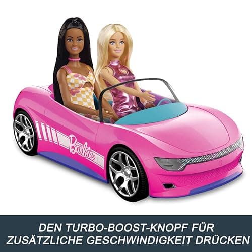 Hot Wheels Barbie Spielzeugauto, ferngesteuertes pinkfarbenes Cabrio, Platz für 2 Barbie-Puppen und Kofferraum lässt sich zum Aufbewahren von Zubehör öffnen – Bild 6