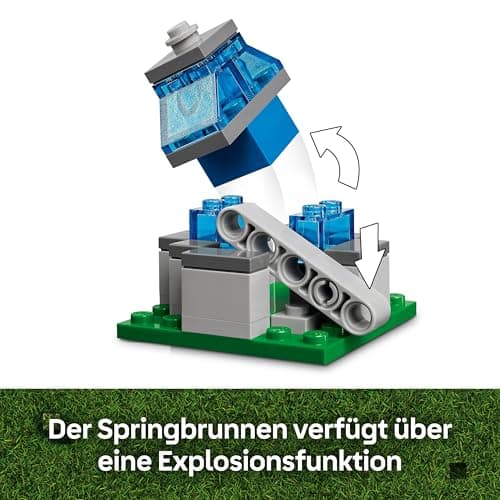 LEGO Minecraft Angriff des Ghast-Ballons - Gaming Spielzeug - Steves Haus, 4 Minifiguren - Iron Golem Figur & explodierender Brunnen Funktion – Bild 5