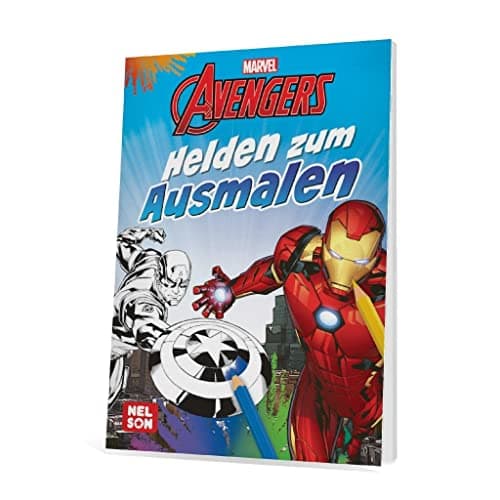 Marvel Avengers: Helden zum Ausmalen: Malblock für Kindergarten-Kinder ab 4 Jahren mit kleiner Abenteuergeschichte – Bild 4