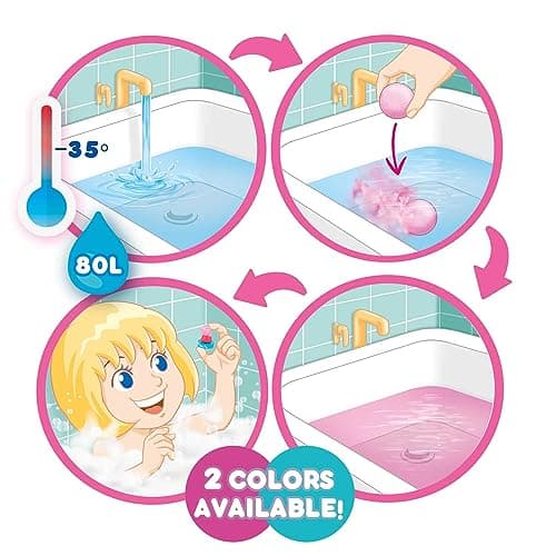 INKEE SURPRISE - 8er Set Peppa Pig Badekugeln Kinder mit Überraschung, Peppa Wutz Spielzeug für die Badewanne, mit Erdbeer-Duft & Schaumstoff-Effekt – Bild 5