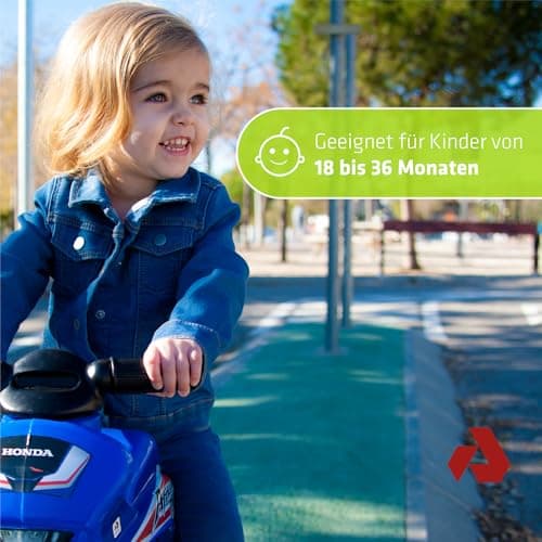 Laufrad Motorrad Kinder ab 18 Monaten Tundra Tornado Blau mit Tragegriff + Breiten Kunststoffrädern + Ergonomisches Design + rutschfeste Dekoration Wasserfest + Stabile Konstruktion – Bild 6