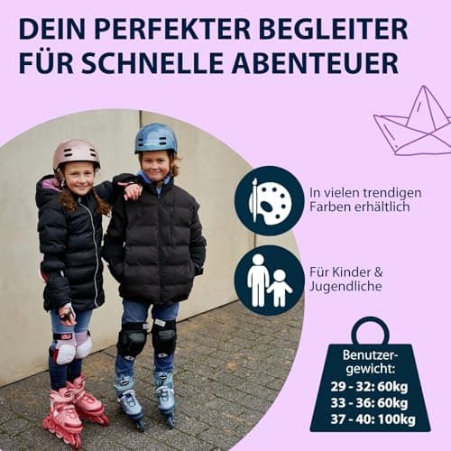 HUDORA Inline Skates Mia/Leon - Inliner für Kinder/Jugendliche in versch. Größen & Farben - Roller Skates bis zu 4 Größen verstellbar – Bild 5