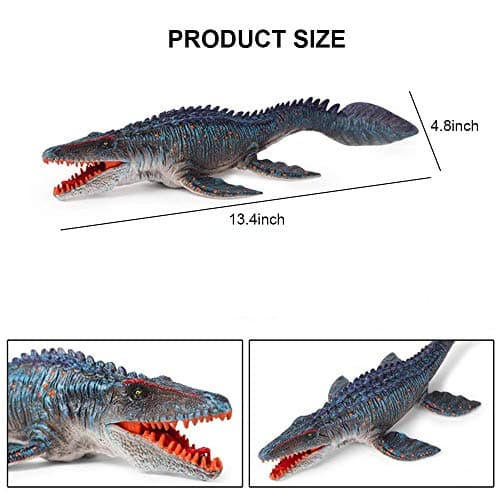 SIENON Jurassic Mosasaurus Dinosaurier-Spielzeug 34cm, realistische Dinosaurier-Spielzeugfiguren, Dino-Figur, große Tiefsee-Kreatur aus Kunststoff handbemaltes Ozean-Tiermodell-Spielset – Bild 2