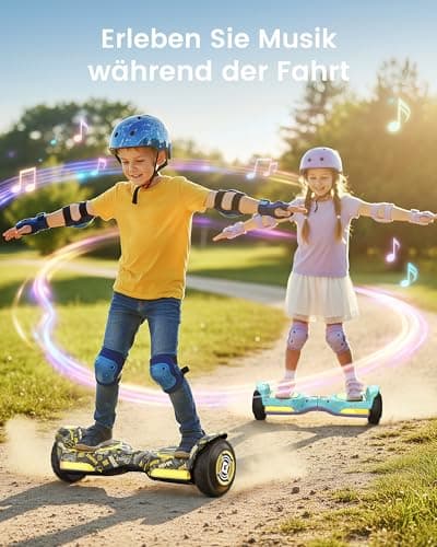 Gyroor Minions Hoverboard für Kinder 6-12, All-Terrain Offroad Hoverboard, Musikplayer, LED-Lichter – Bild 5