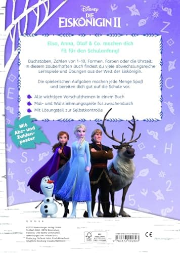 Disney Die Eiskönigin 2: Das große Vorschulbuch: Buchstaben, Zahlen, Konzentration – Bild 2