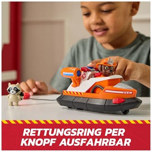 PAW PATROL Fire Rescue - Zumas Rettungsboot mit Zuma Hundefigur und Waschbärenfigur, Spielzeug für Kinder ab 3 Jahren – Bild 4