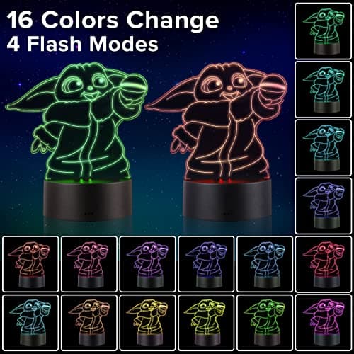Fantasy Figure Lampe-3d Led Acrylic Nachtlicht 16 Farben Wechselnde Touch Mit Fernbedienung,Dekorative Lichter Für Kinderzimmer – Bild 4