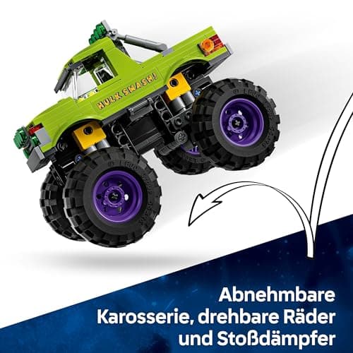 LEGO ǀ Marvel Hulk-Truck vs. Thanos - Kreatives Superhelden Spielzeug - Avengers Fahrzeug und Minifiguren - Monstertruck für Spielspaß – Bild 5