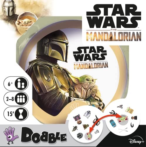 Zygomatic, Dobble Star Wars: The Mandalorian, Familienspiel, Kartenspiel, 2-8 Spieler, Ab 6+ Jahren, 15+ Minuten, Deutsch – Bild 2