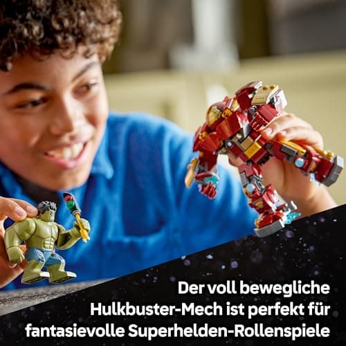 LEGO | Marvel Duell der Giganten: Hulkbuster vs. Hulk - Superhelden Spielzeug mit Actionfigur und 2 Minifiguren, darunter Iron Man – Bild 4