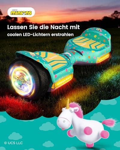 Gyroor Minions Hoverboard für Kinder 6-12, All-Terrain Offroad Hoverboard, Musikplayer, LED-Lichter – Bild 4