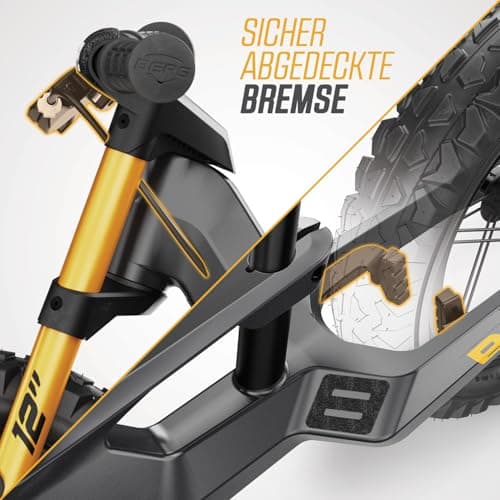 BERG Biky Cross 12 Zoll Laufrad für Jungen und Mädchen ab 2 Jahren | Kinder Laufrad mit Handbremse, Luftreifen, höhenverstellbarem Sattel & leichtem Magnesiumrahmen – Bild 3