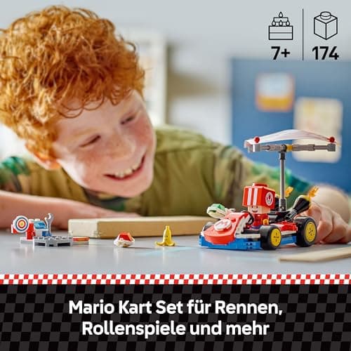LEGO Super Mario: Mario Kart – Standard-Kart, Nintendo Sammlerstück, Geschenk für Kinder, lässt Jungen, Mädchen und Gamer ab 7 Jahren selbstständig Spielen, Abenteuer Spielzeug mit Toad Figur – Bild 4