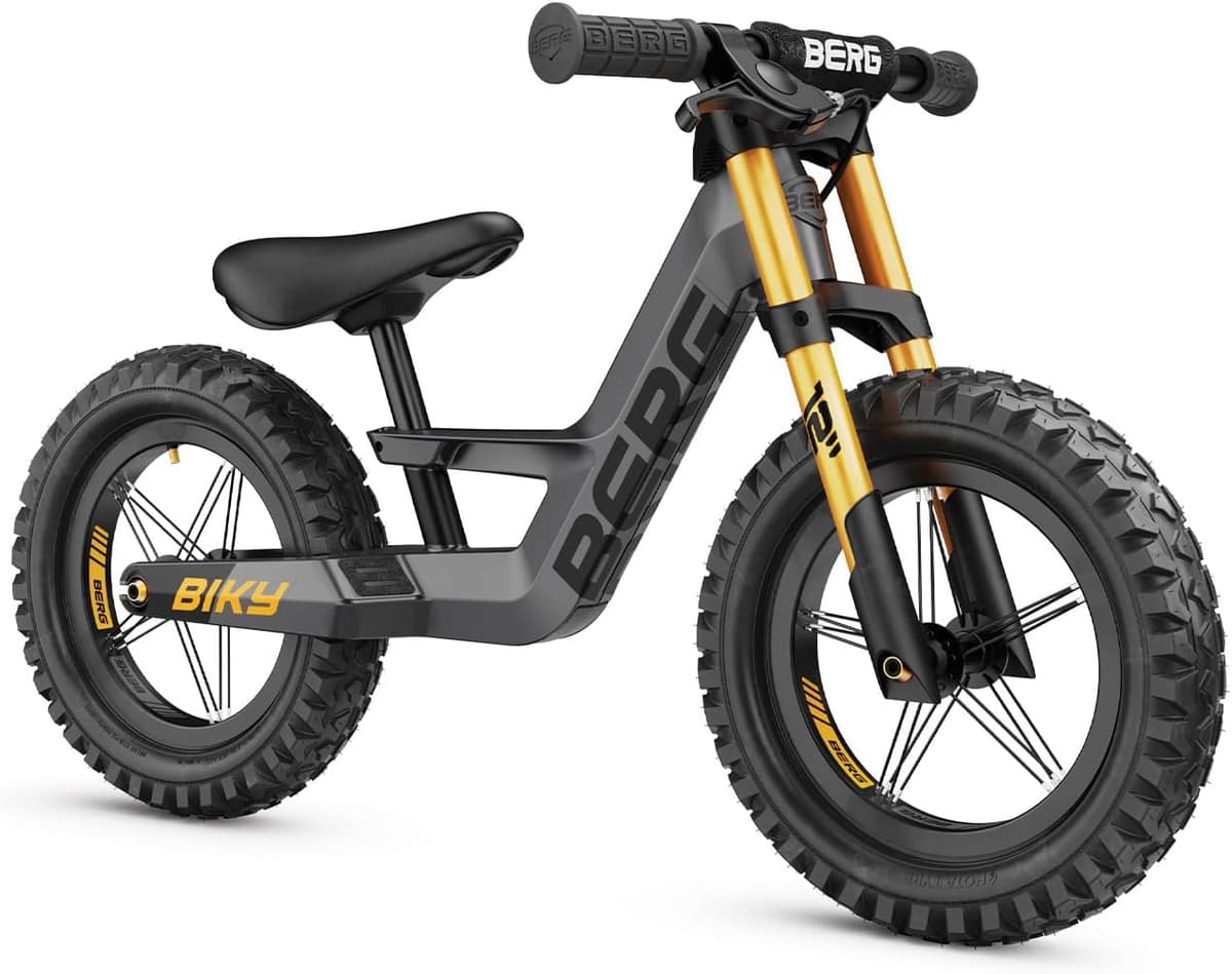 BERG Biky Cross 12 Zoll Laufrad für Jungen und Mädchen ab 2 Jahren | Kinder Laufrad mit Handbremse, Luftreifen, höhenverstellbarem Sattel & leichtem Magnesiumrahmen – Bild 1