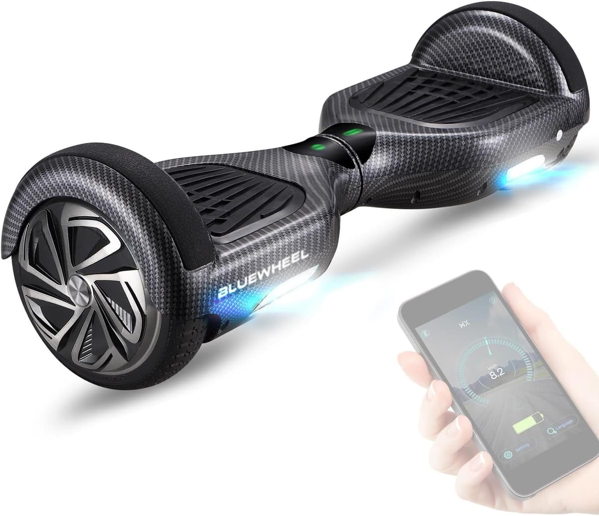 Bluewheel 6,5" Premium Hoverboard HX310s – Elektroboard mit LED, Bluetooth Lautsprecher, starker Dual Motor, HX Hoverboard App-kompatibel, ideal für Kinder & Erwachsene, deutsche Qualitätsmarke – Bild 1