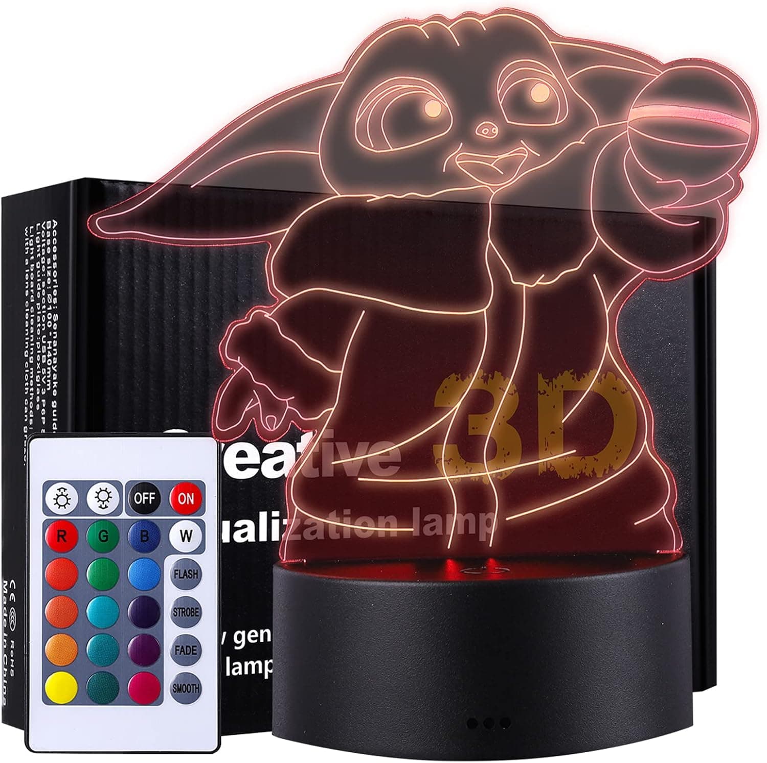 Fantasy Figure Lampe-3d Led Acrylic Nachtlicht 16 Farben Wechselnde Touch Mit Fernbedienung,Dekorative Lichter Für Kinderzimmer – Bild 1