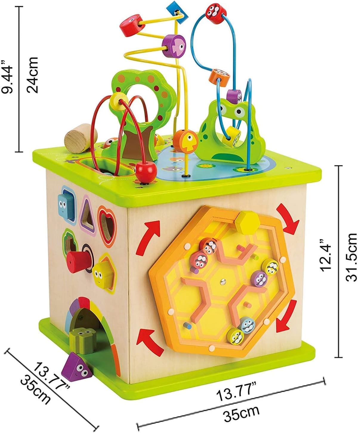 Hape Motorikwürfel „Kleine Tierchen“ - aus Holz, Multifunktions-Spielwürfel – Bild 2
