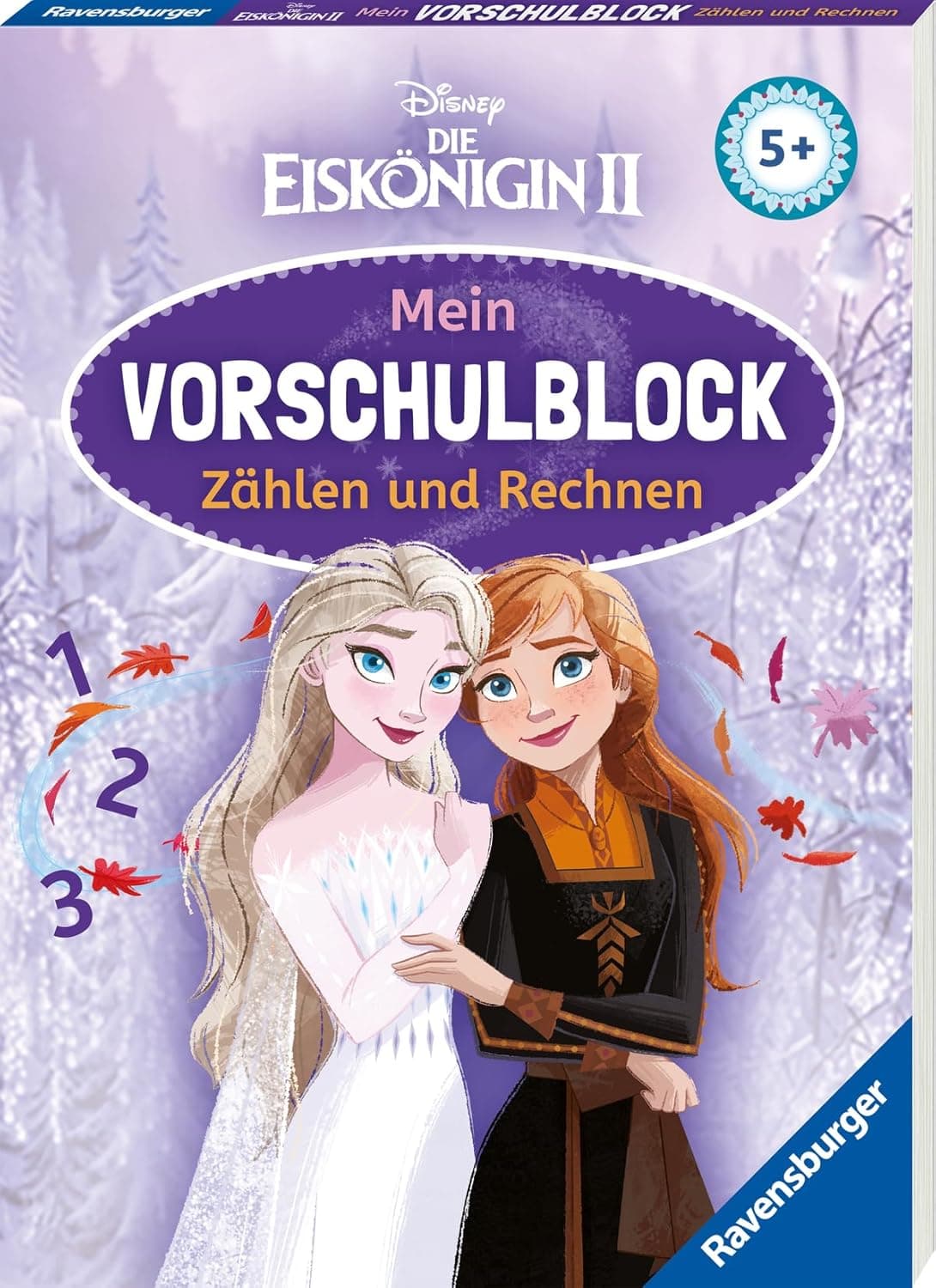 Disney Die Eiskönigin 2 Mein Vorschulblock Zählen und Rechnen - Konzentration, Erstes Rechnen, Rätseln für Kinder ab 5 Jahren – Bild 1
