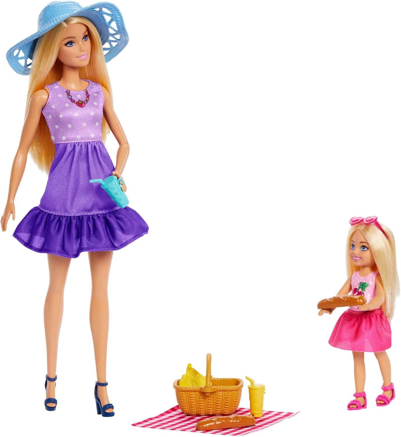 Barbie Family & Friends Spielset aus Puppen und Accessoires, Spielset mit Picknick-Thema, Mode, kleinen Puppen und 9 Accessoires inkl. Essen – Bild 1