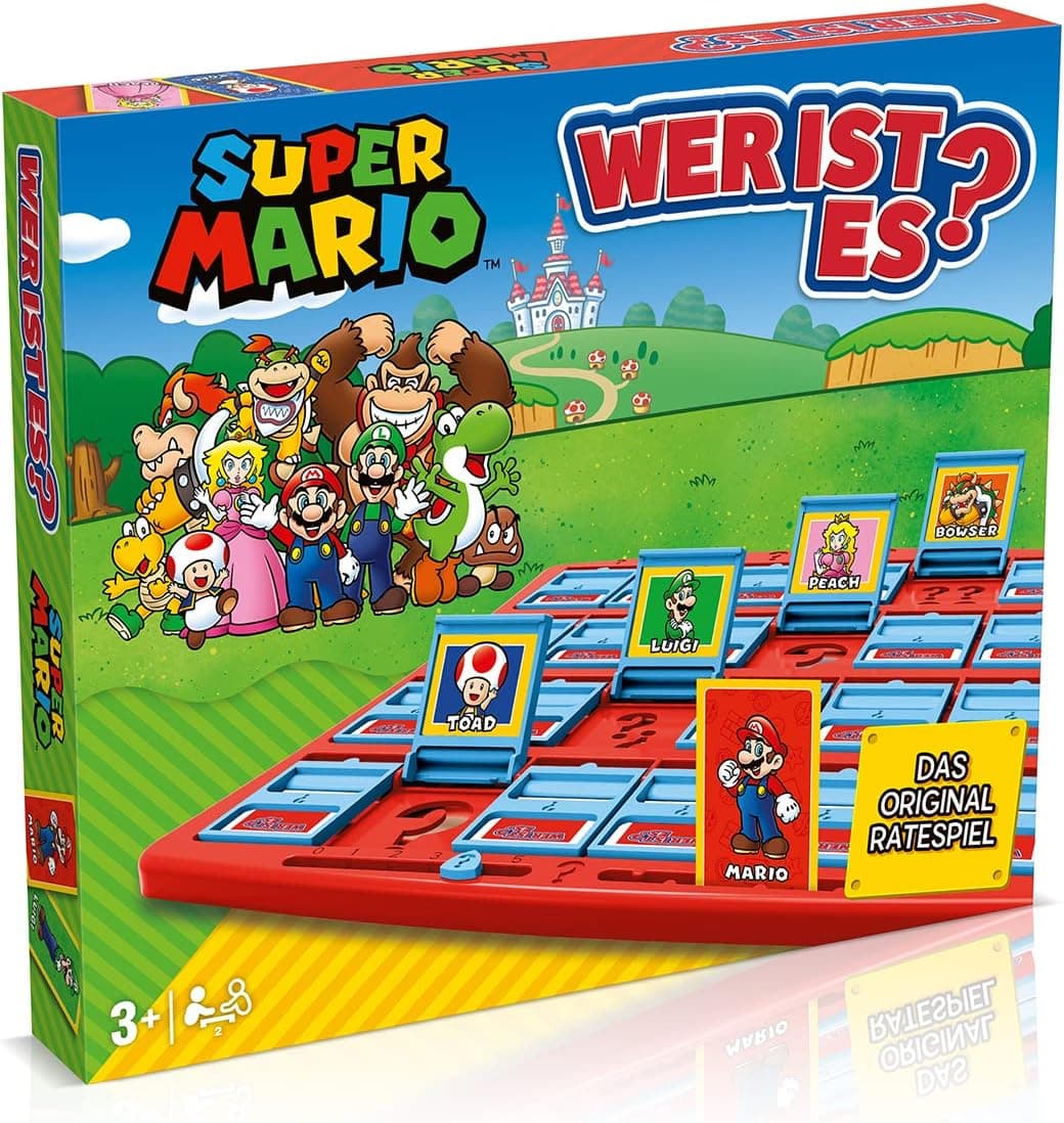 Winning Moves Wer ist es? Super Mario Edition - Wer ist es Spiel Super Mario Brettspiel für Kinder - Fanartikel - Gesellschaftsspiele für Familien - 2 Spieler ab 3+ Jahren – Bild 1