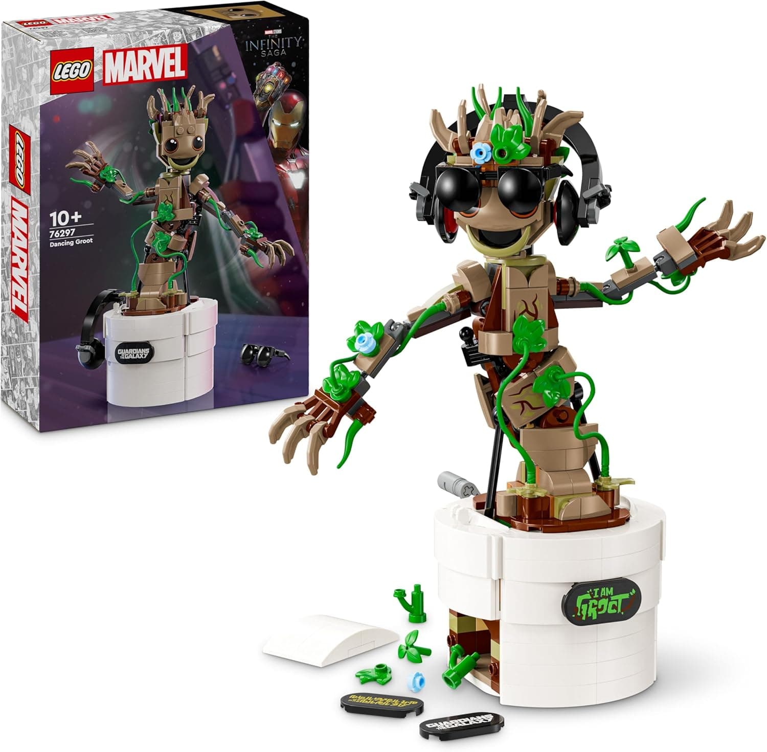 LEGO | Marvel Tanzender Groot - Animierte Minifigur eines Charakters aus Guardians of The Galaxy - Interaktives Spielset – Bild 1
