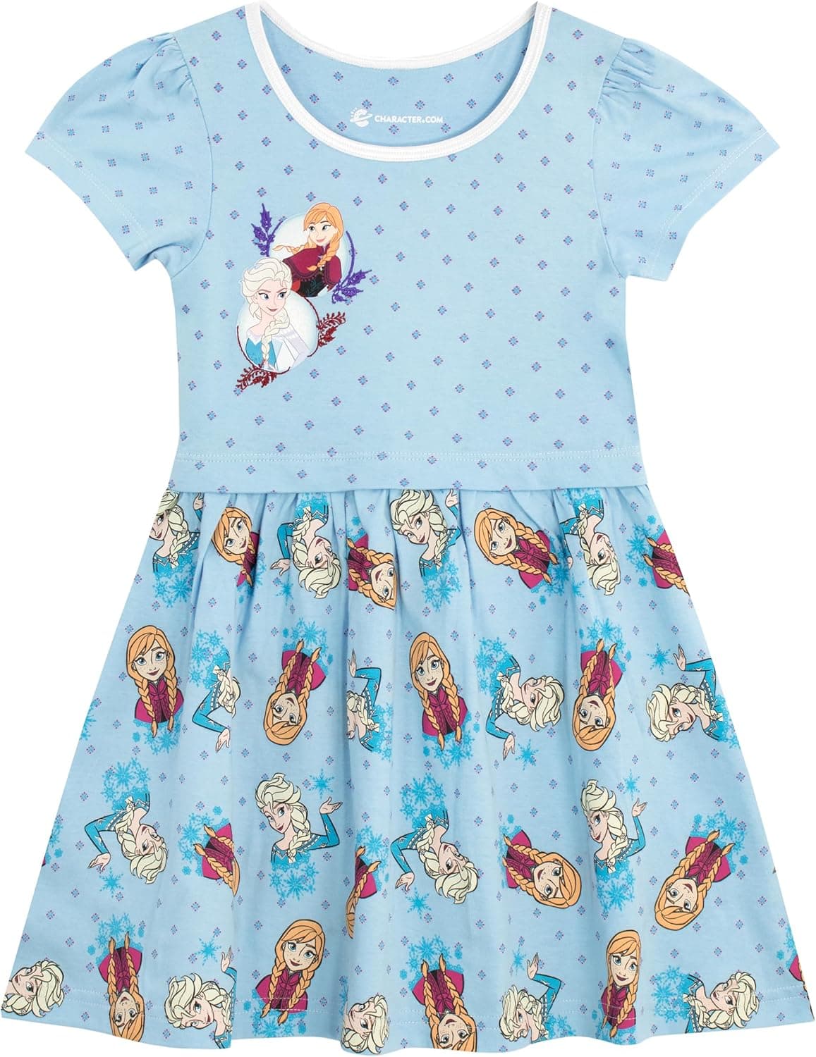 Disney Frozen Kleid | Prinzessin Kleider Für Mädchen | Anna Und ELSA Kinder Sommerkleid – Bild 1