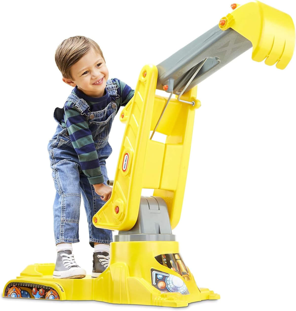 Kleine Tikes You Drive Excavator Sand Spielzeug Kinder können Sitz, Schaufel und Dump – Bild 2