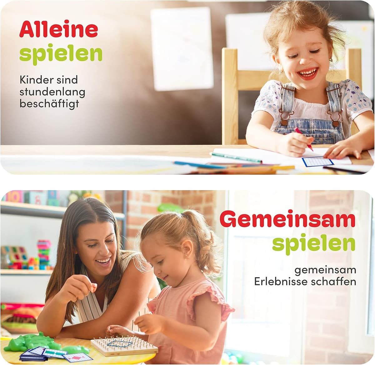 CUBIDI® Kreatives Montessori Spielzeug Geobrett Für Unzählige Spannende Figuren – Bild 4