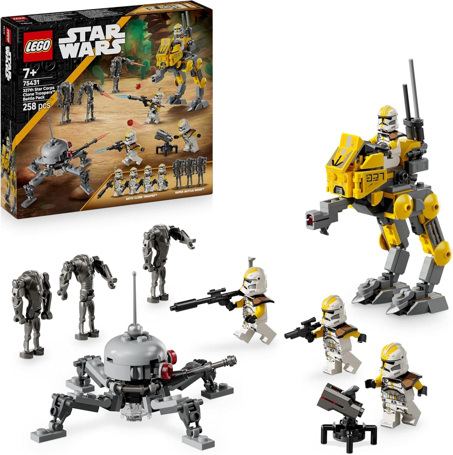 LEGO Star Wars Klonsoldaten des 327. Sternenkorps Battle Pack - Spielzeug für Kinder ab 7 Jahren - Minifiguren zum Bauen und Sammeln – Bild 1