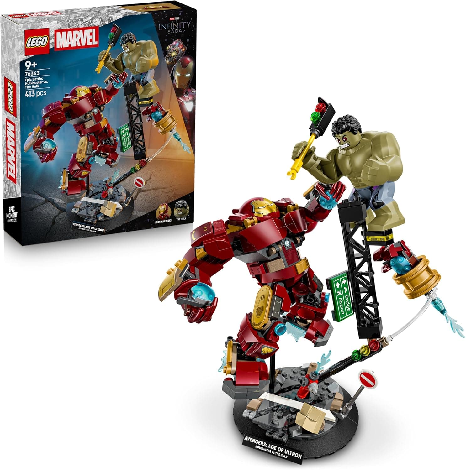 LEGO | Marvel Duell der Giganten: Hulkbuster vs. Hulk - Superhelden Spielzeug mit Actionfigur und 2 Minifiguren, darunter Iron Man – Bild 1