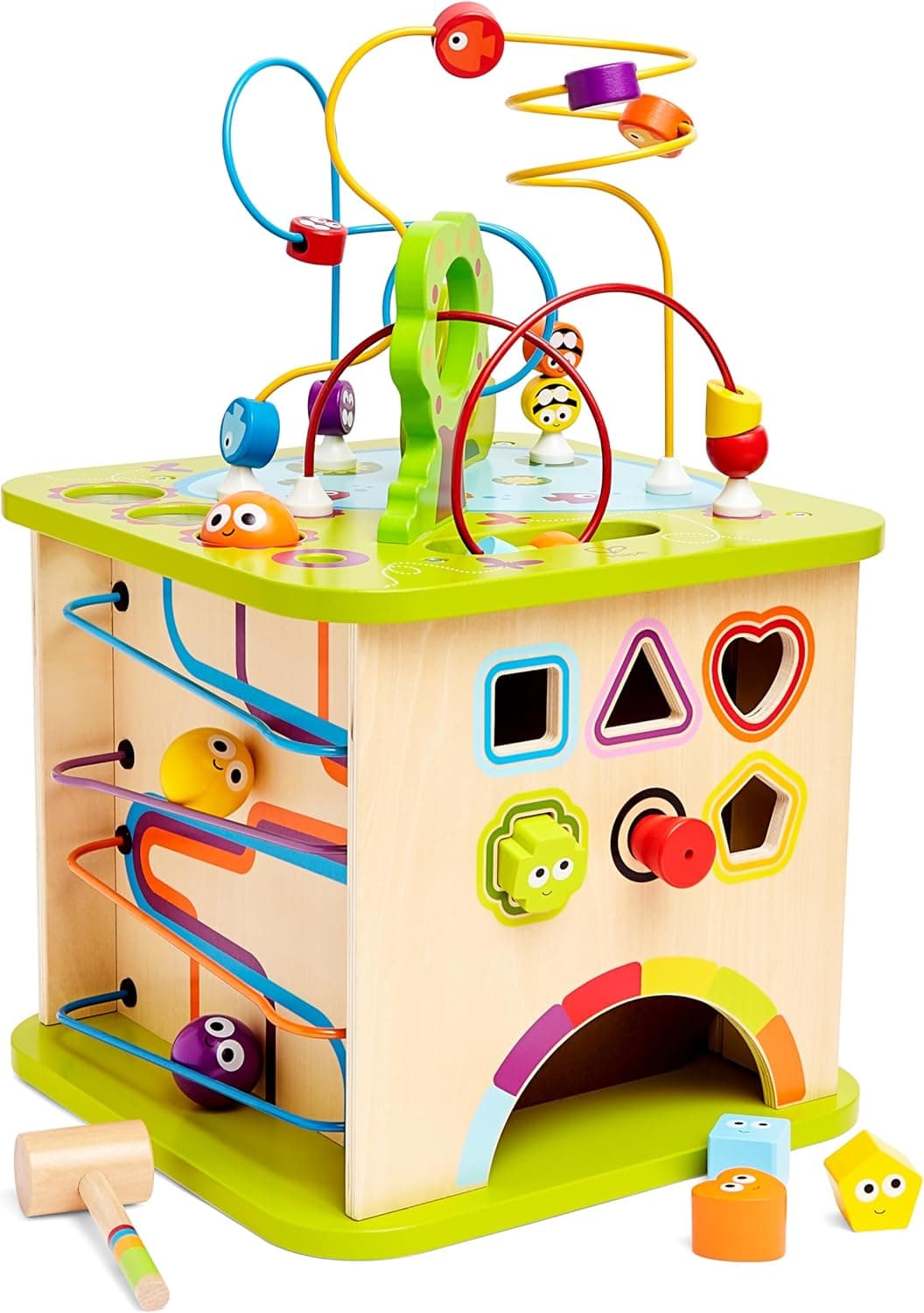 Hape Motorikwürfel „Kleine Tierchen“ - aus Holz, Multifunktions-Spielwürfel – Bild 1
