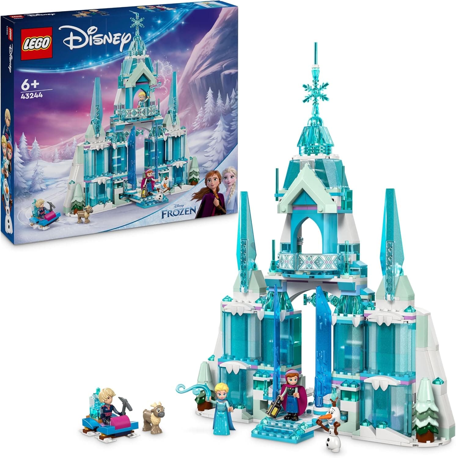 LEGO ǀ Disney Frozen Elsas Winterpalast, BAU- und Spielset für Kinder mit Modell-Palast und Minifiguren ELSA und Anna, Geschenk für Mädchen, Jungen und Filmfans ab 6 Jahren – Bild 1