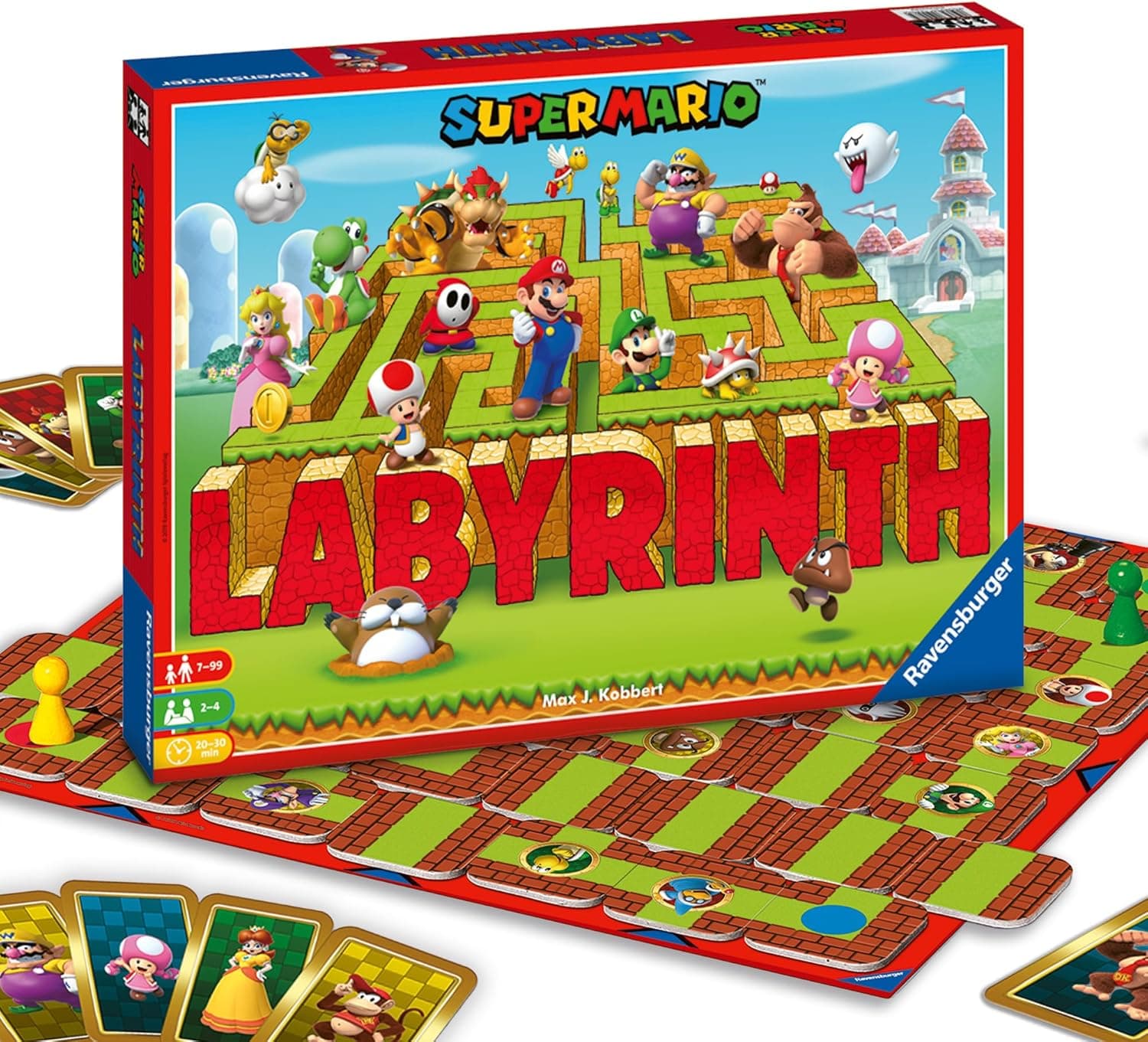 Ravensburger Familienspiel 26063 - das Verrückte Labyrinth Super Mario - mit den Figuren aus Super Mario – Bild 1