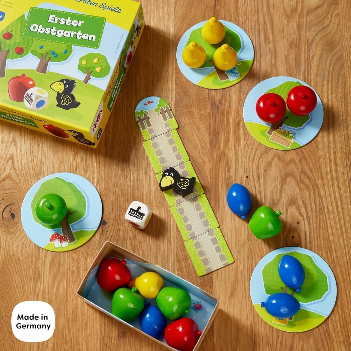 HABA Erster Obstgarten – Meine ersten Spiele: Brett- & Familienspiel rund um Farben und Formen – Bild 2