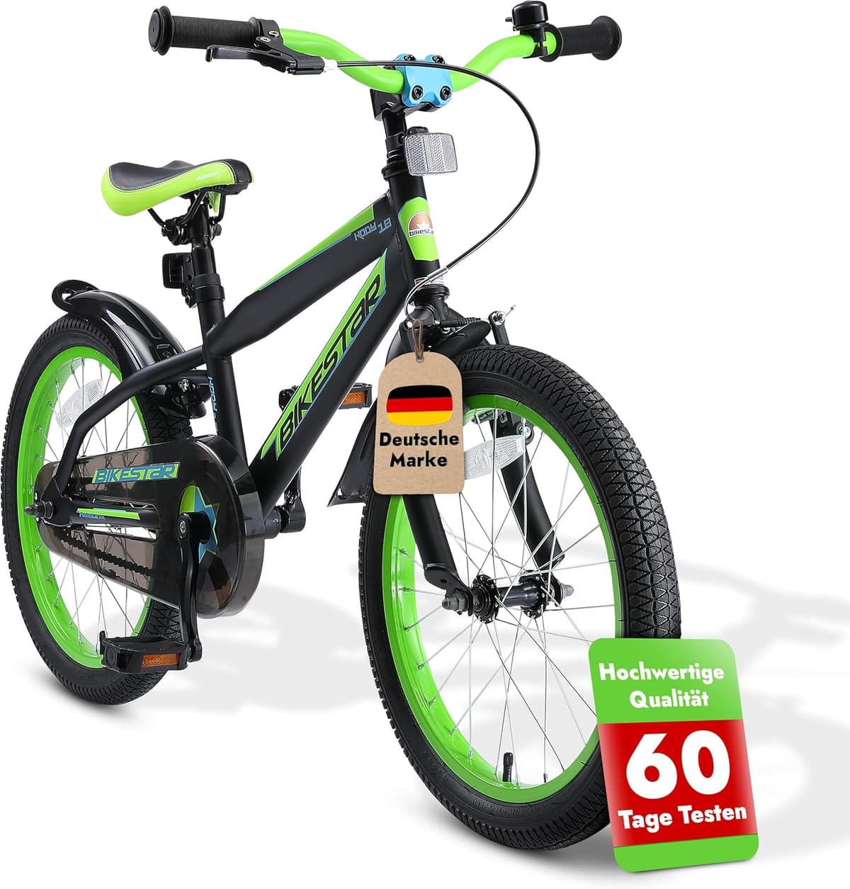 BIKESTAR Kinderfahrrad 18 Zoll für Mädchen und Jungen ab 5 Jahre | Kinderrad Urban Jungle – Bild 1