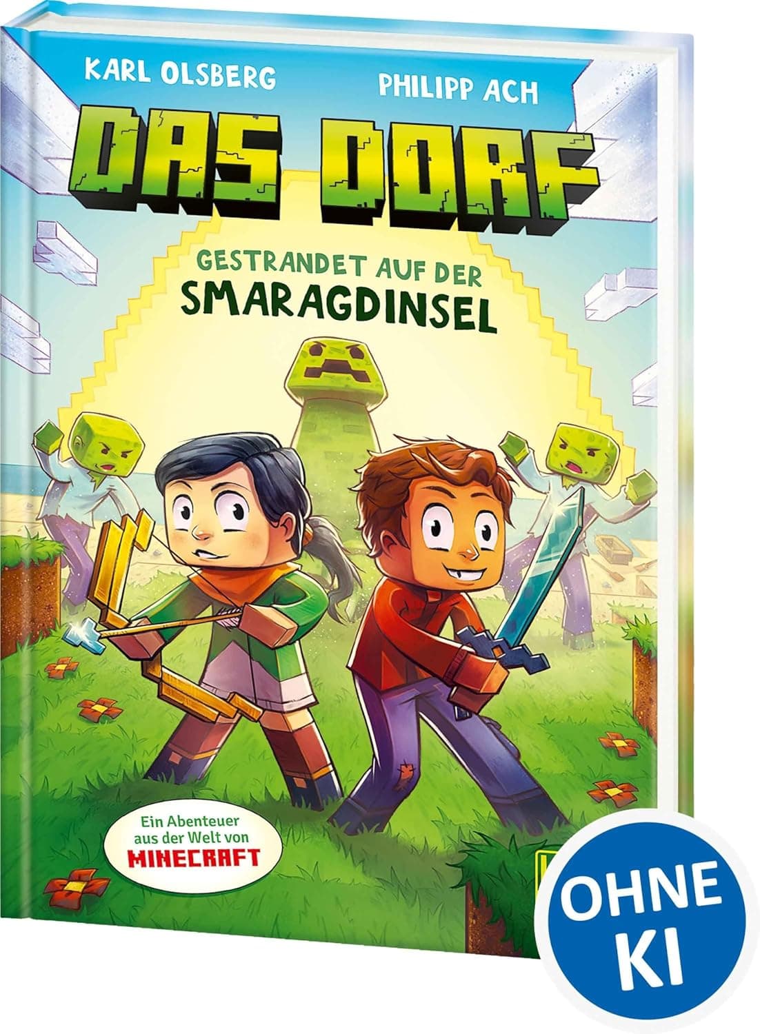 Das Dorf (Band 1) - Gestrandet auf der Smaragdinsel: Tauche ab ins Minecraft-Universum - Gaming-Abenteuer für Kinder ab 8 Jahren - ausgezeichnet mit dem Lesekompass 2022 – Bild 1