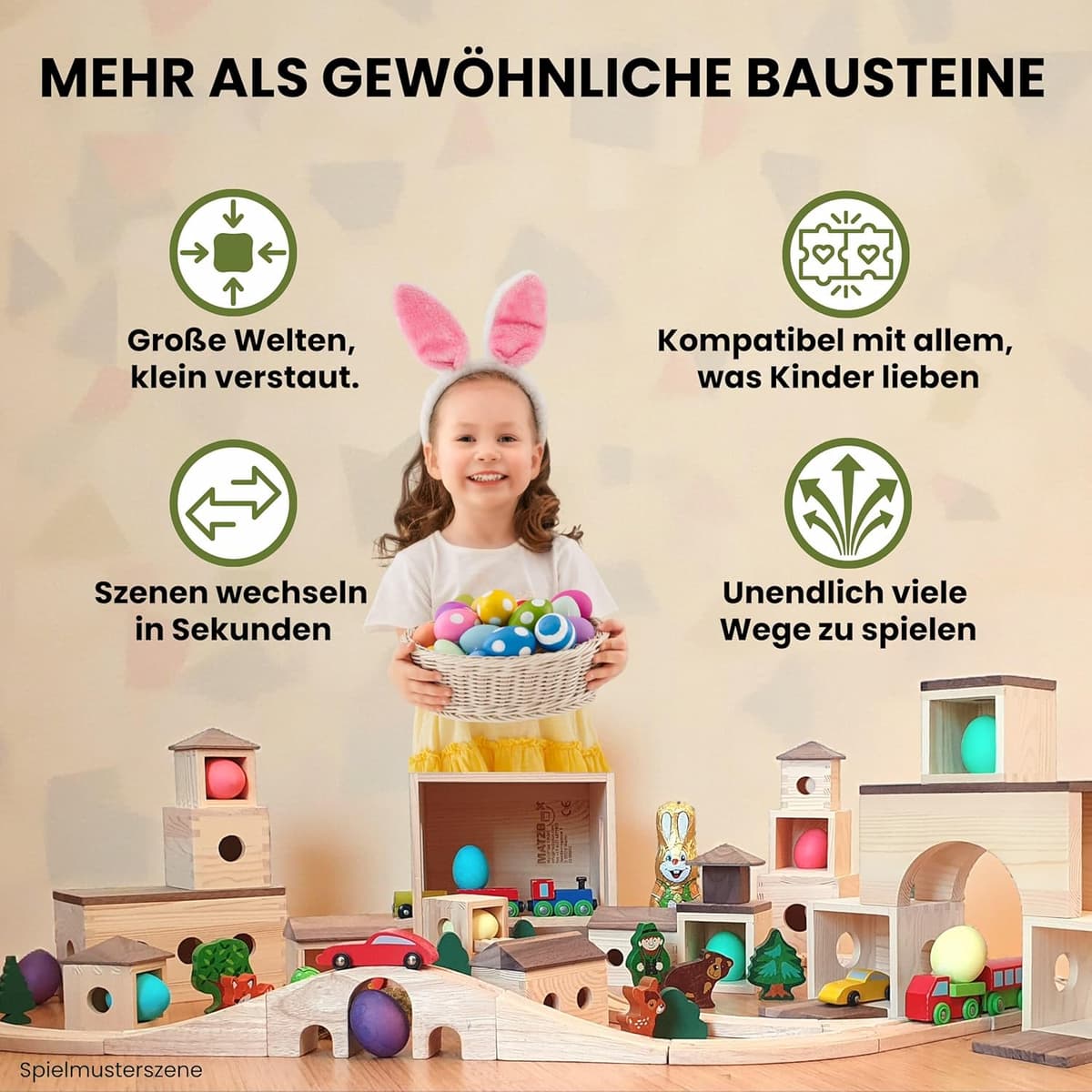 Matzbox - Montessori Kreativspielzeug aus Holzbausteinen – Bild 3