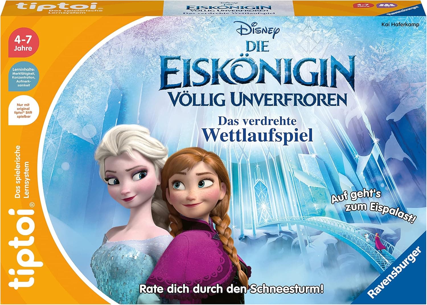 Ravensburger tiptoi Spiel 00116 - Disney Die Eiskönigin - Völlig Unverfroren: Das verdrehte Wettlaufspiel - EIN magisches Quiz-Spiel ab 4 Jahren – Bild 1