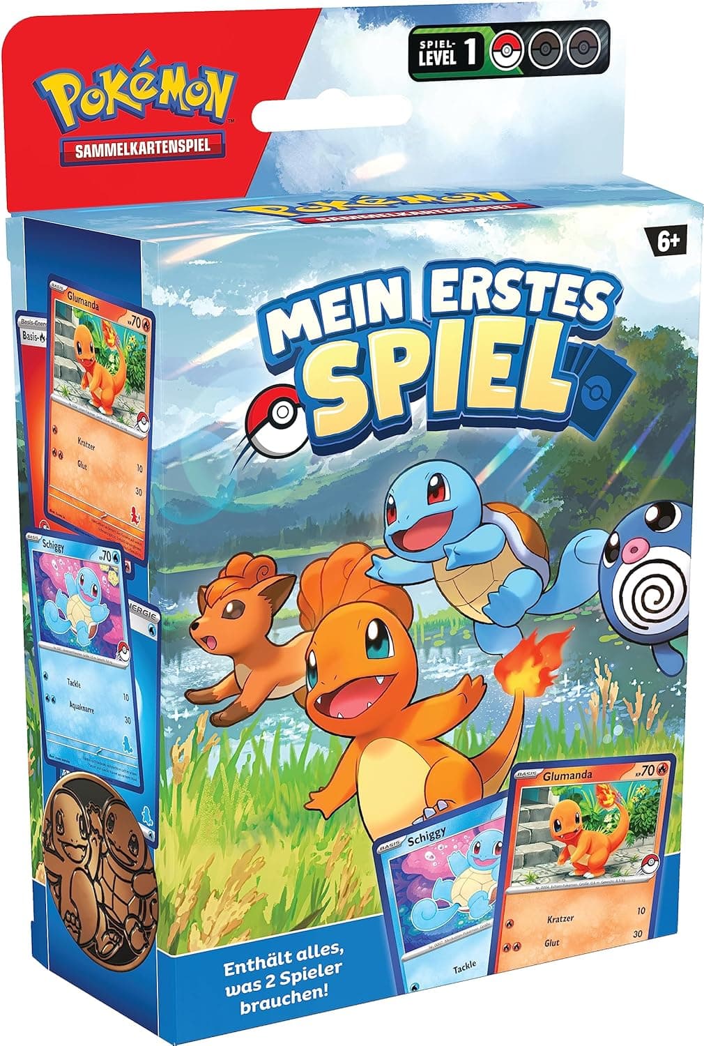 Pokémon-Sammelkartenspiel: Mein erstes Spiel – Glumanda und Schiggy (Mit 2 spielbereiten Mini-Decks & Zubehör) – Bild 1